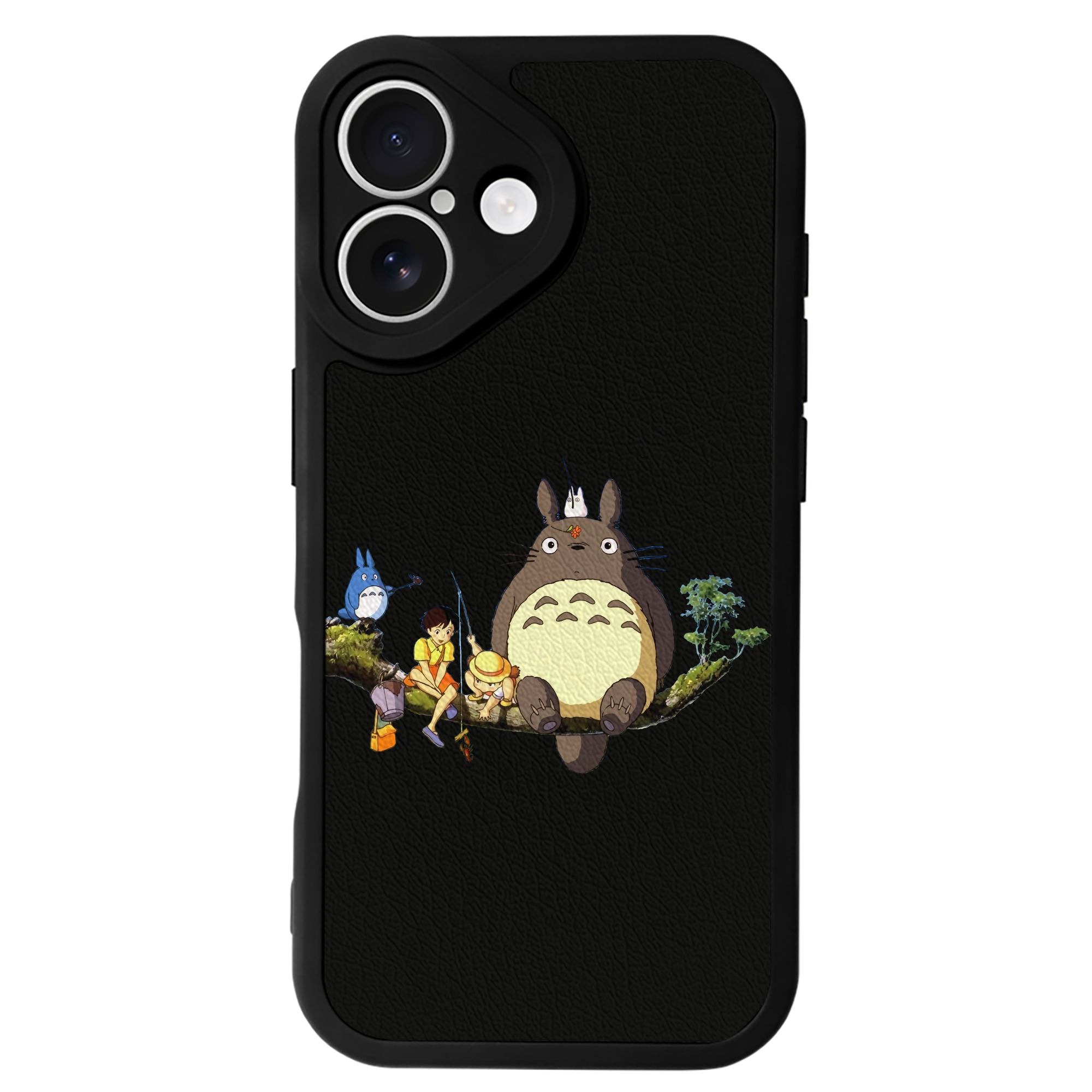 （画像用） となりのトトロ 草壁メイ 草壁サツキ My Neighbor Totoro Satsuki Kusakabe Mei Kusakabe 【iPhone 16シリーズ対応】シリコンスマホケース（レザー調） 材質：シリコン
